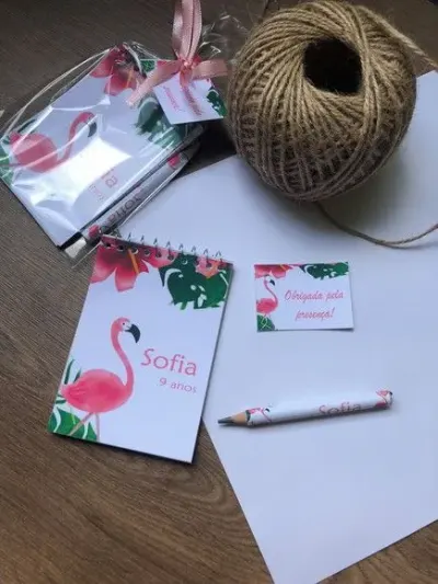 Bloquinho Flamingo Personalizado - artesanato de creativitybynina