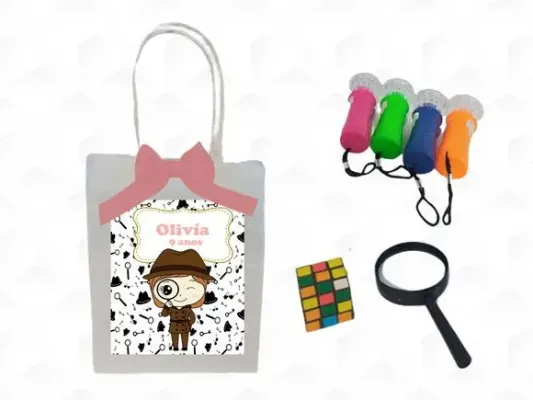 Kit Detetive Menina Personalizado - artesanato de creativitybynina