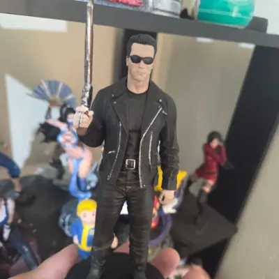 Exterminador do Futuro T-800 - Action Figure Arnold Schwarzenegger - artesanato de 3D BILLA