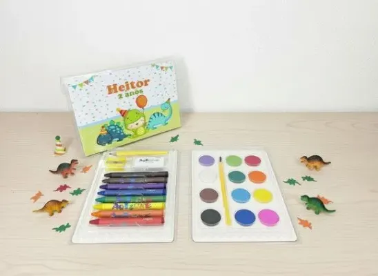 Estojo de Pintura - Dinossauro Baby Personalizado - artesanato de Mi Papelaria Criativa
