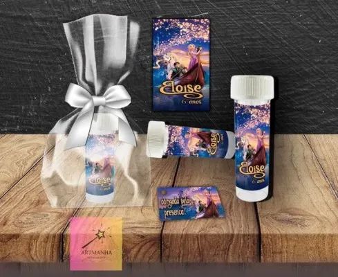 Bolha de Sabão Enrolados Personalizada - artesanato de Artmanha Lembrancinhas