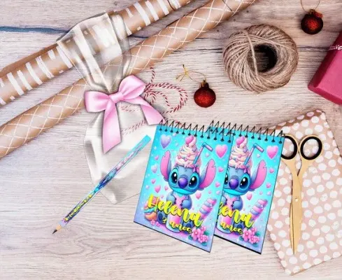 Bloquinho Stitch Personalizado - artesanato de Artmanha Lembrancinhas