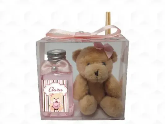 Aromatizador com Ursinha Personalizada - artesanato de creativitybynina