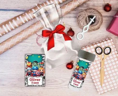 Bolha de Sabão Vingadores Personalizada - artesanato de Artmanha Lembrancinhas