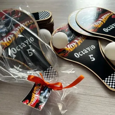 Raquete Ping Pong - Hotwheels - artesanato de Mi Papelaria Criativa