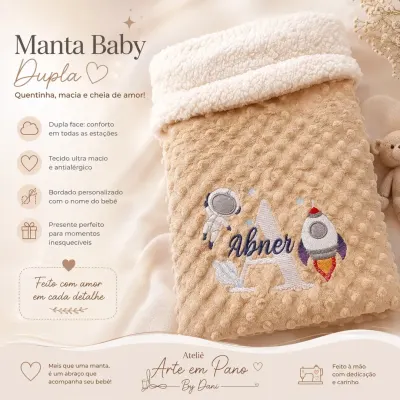 Manta Bebê personaliza - artesanato de Arte em Pano By Dani