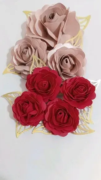 Topo de bolo + Flores - artesanato de PAPCRIE