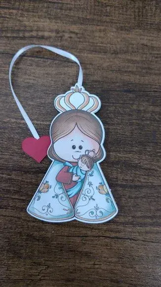 Marcador de Página 08 cm - Nossa Senhora de Nazaré T - artesanato de Emejhu Personalizados