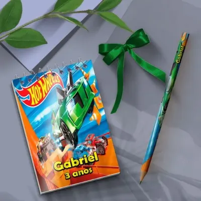 Bloquinho - Hotwheels Personalizado - artesanato de Mi Papelaria Criativa