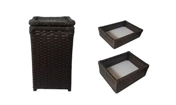 Kit 3 Cestos Vime Sintético Argila - artesanato de Mundo Urbano