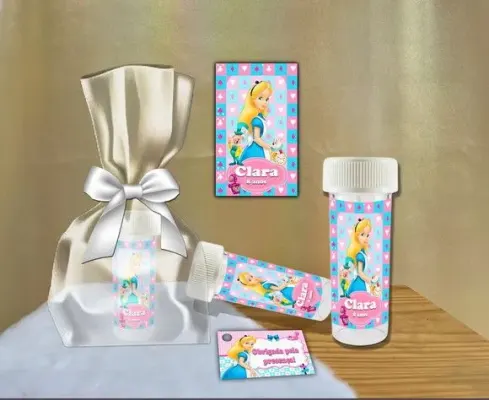 Bolha de Sabão Alice no Pais das Maravilhas Personalizada - artesanato de Artmanha Lembrancinhas