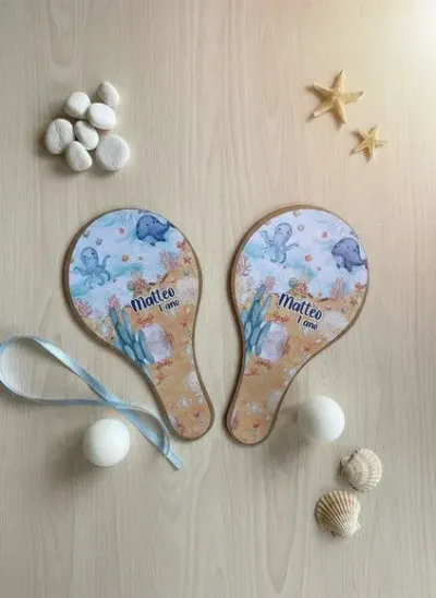 Raquete Ping Pong - Fundo do Mar - artesanato de Mi Papelaria Criativa
