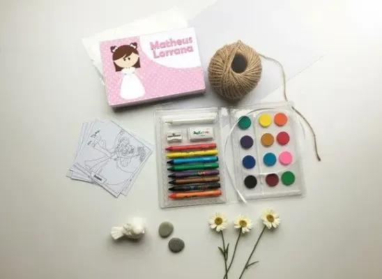 Estojo de Pintura - Daminha Personalizado - artesanato de Mi Papelaria Criativa