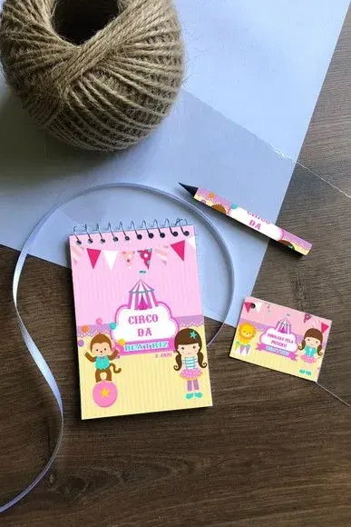 Bloquinho Circo Personalizado - artesanato de Mi Papelaria Criativa