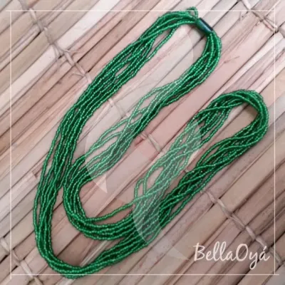Guia de Miçanga 7 fios - Verde - artesanato de BellaOya Guias e Brajas