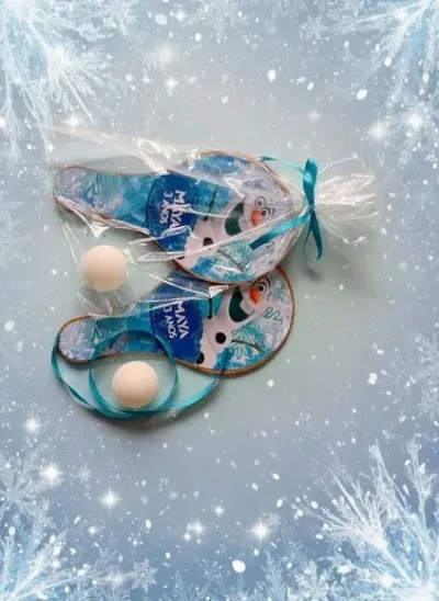 Raquete Ping Pong - Olaf Frozen - artesanato de Mi Papelaria Criativa