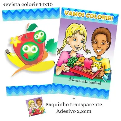 Revista 14x10cm + saquinho + adesivo 2,8cm para lacrar - artesanato de PAPCRIE