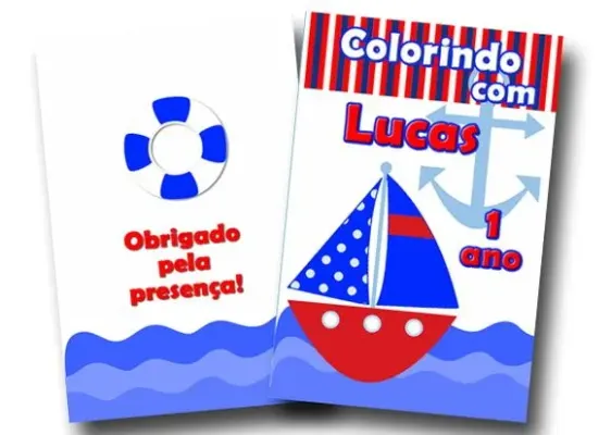 Revista de colorir Marinheiro 14x10 - artesanato de PAPCRIE