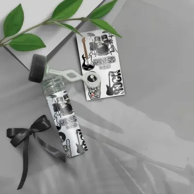 Bolha de Sabão - Rock Personalizado - artesanato de Mi Papelaria Criativa
