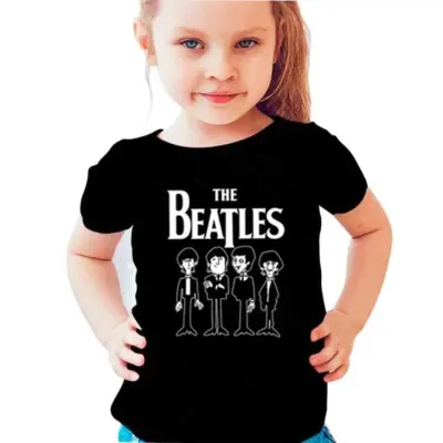 Camiseta infantil The Beatles , estampa exclusiva, 100% algodão - artesanato de Lado B Rock Camisetas