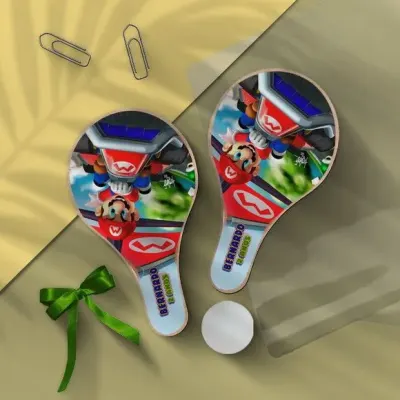 Raquete Ping Pong - Super Mario Bros - artesanato de Mi Papelaria Criativa