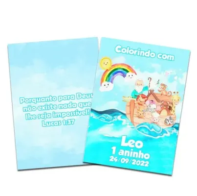 Revista Colorir Arca de Noé Aquarela 14x10 - artesanato de PAPCRIE