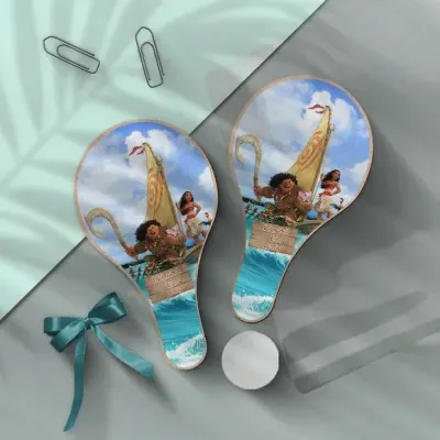 Raquete Ping Pong - Moana Personalizada - artesanato de Mi Papelaria Criativa