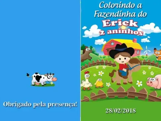 revista colorir fazendinha 14x10 - artesanato de PAPCRIE