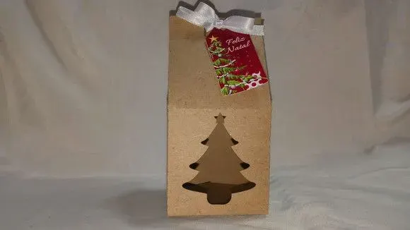 caixa kraft natal - artesanato de PAPCRIE