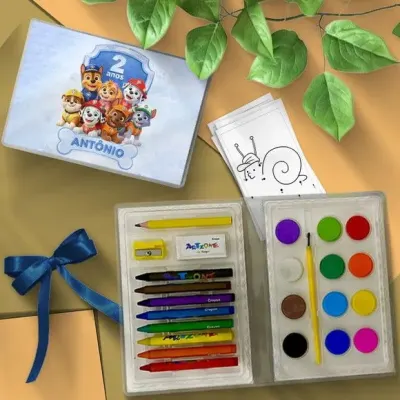 Estojo de Pintura - Patrulha Canina Personalizado - artesanato de Mi Papelaria Criativa