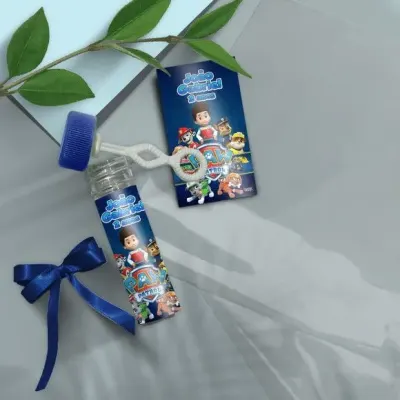 Bolha de Sabão - Patrulha Canina Personalizado - artesanato de Mi Papelaria Criativa