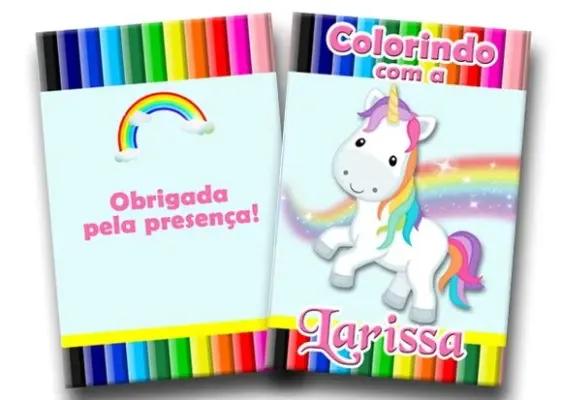 Revista colorir unicornio 14x10 - artesanato de PAPCRIE