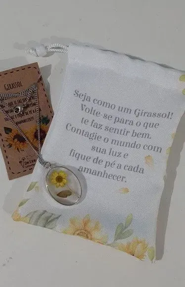 Saquinho Pequeno - Girassol - artesanato de Innovare Studio