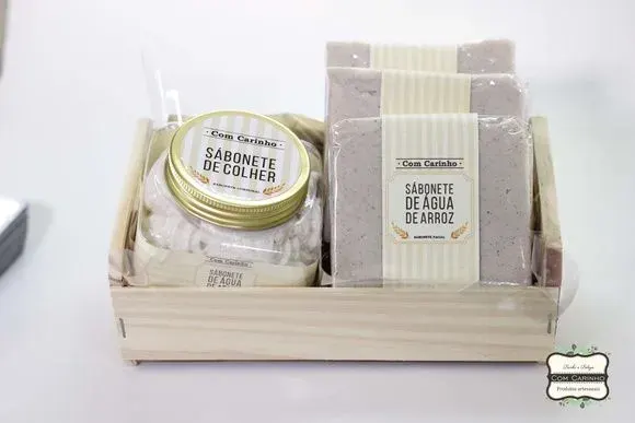 Kit Presenteável Linha Água de Arroz - artesanato de Juliana Biz - casa e bem estar