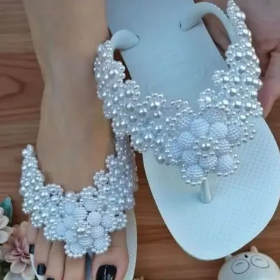 Havaiana customizada - artesanato de customiarts
