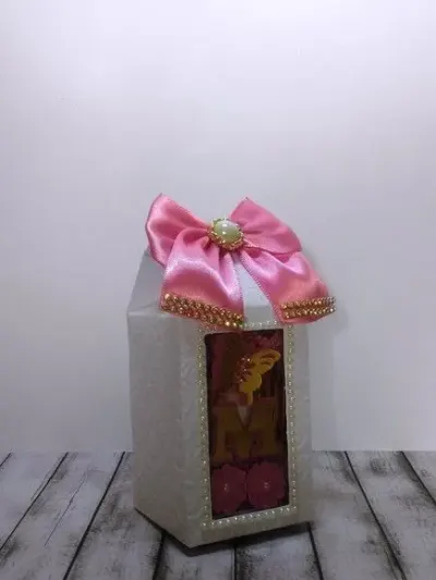 Caixa Milk Jardim - artesanato de Fina Essência Papelaria Personalizada