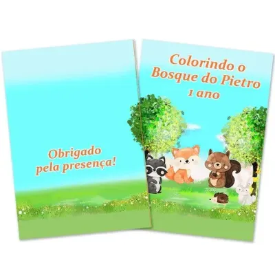 Revista Colorir Bosque 14x10 - artesanato de PAPCRIE