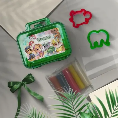 Mini Maleta Massinha - Patrulha Canina Personalizado - artesanato de Mi Papelaria Criativa