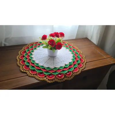 Centro de Mesa Turco Luxo - artesanato de Mari Crochê feito com carinho!