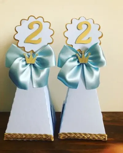 Caixa cone Luxo Realeza / Príncipe - artesanato de Fina Essência Papelaria Personalizada