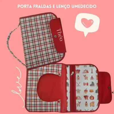 Kit higiene do bebê- Porta fraldas e lenço umedecido - artesanato de Innovare Studio