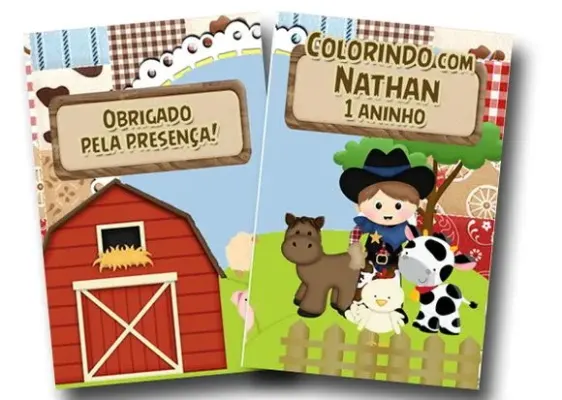 Revista De Colorir Fazendinha 14x10 - artesanato de PAPCRIE