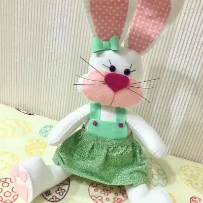 Coelho de Páscoa em Feltro 35cm - artesanato de edeatelier