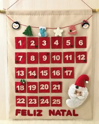 Calendário do Advento em Feltro - artesanato de edeatelier