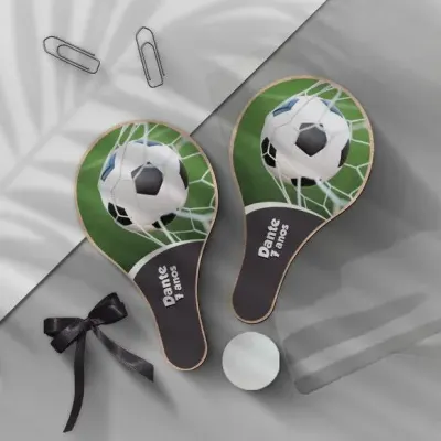 Raquete Ping Pong - Futebol Personalizada - artesanato de Mi Papelaria Criativa