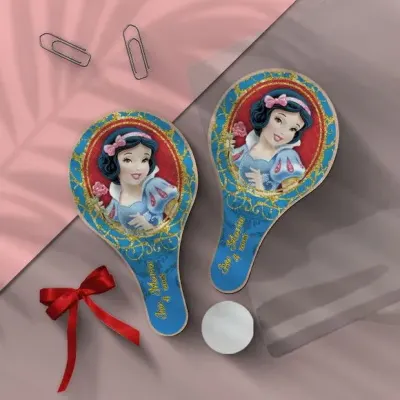 Raquete Ping Pong - Branca de Neve Personalizada - artesanato de Mi Papelaria Criativa