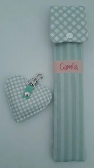 Kit chaveiro + Porta canudo ecológico - artesanato de Innovare Studio