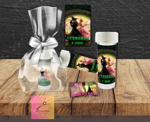 Bolha de Sabão Wicked Personalizada - artesanato de Artmanha Lembrancinhas
