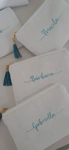 Necessaire personalizada - linho - artesanato de Innovare Studio