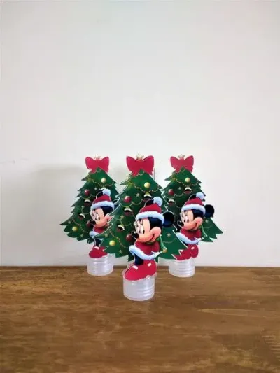 Tubete Minnie Natal - artesanato de Fina Essência Papelaria Personalizada